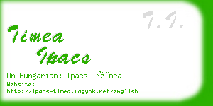 timea ipacs business card